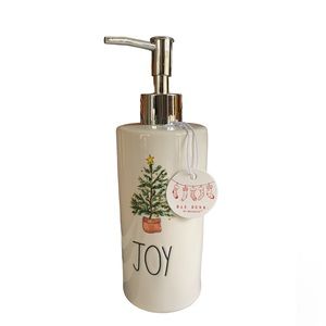 🎄🎄🎄Rae Dunn Christmas “JOY” ceramic soap dispenser 🎄🎄🎄